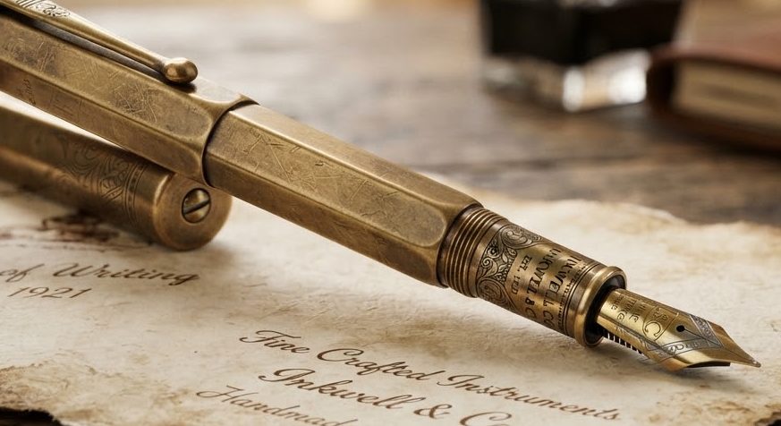 Brass Nib Fountain Pen — detail view