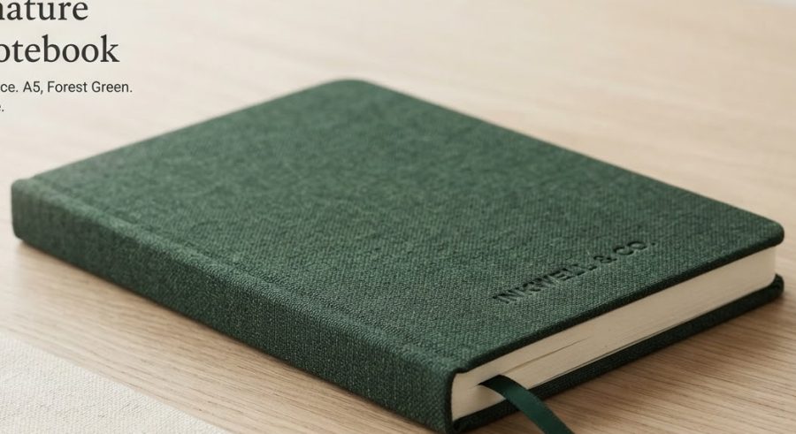 Inkwell Linen Notebook A5 — alternate view